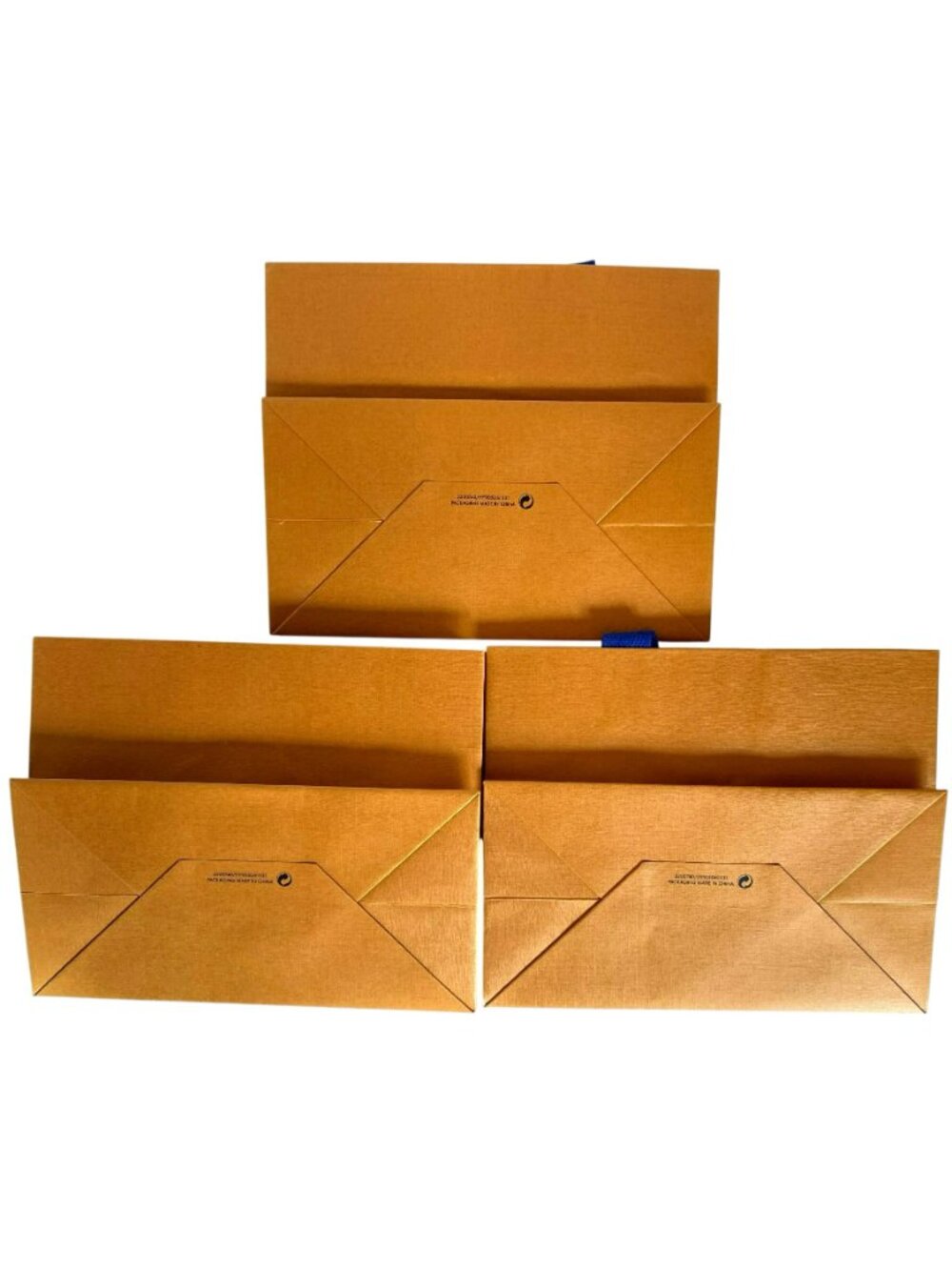 Authentic LOUIS VUITTON LV Shopper Paper Bag Tote Bags Orange Imperial SET of 5! - Picture 3 of 8